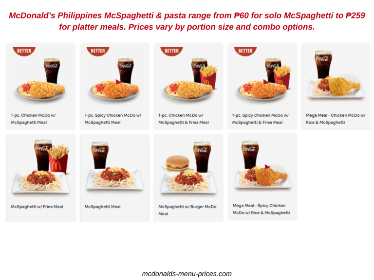 McDonald's Menu Prices in Philippines 2025 | Updated August